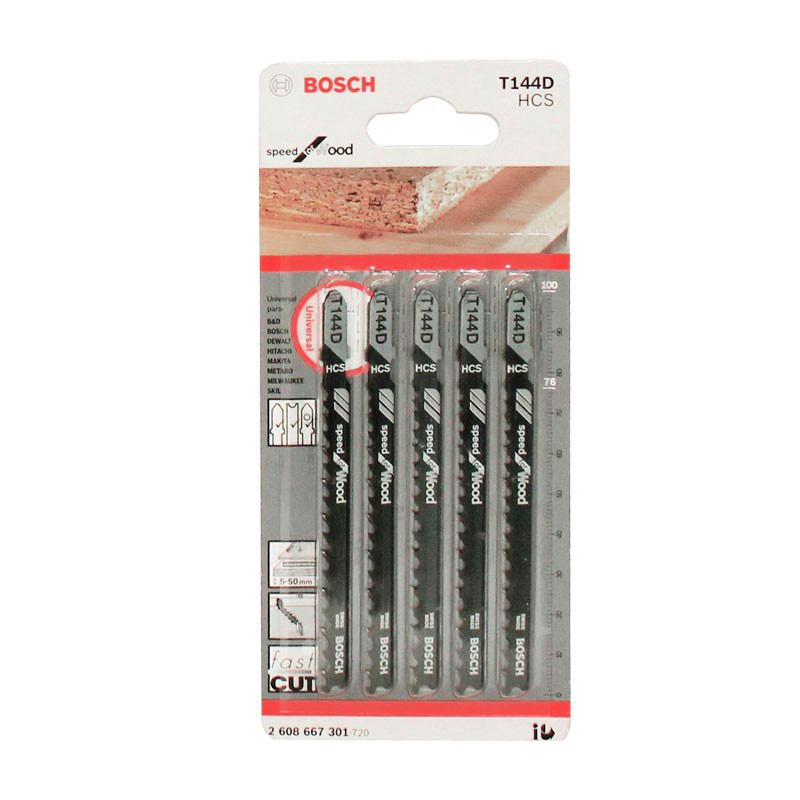 La Hoja de sierra de caladora para madera 5pz T144D