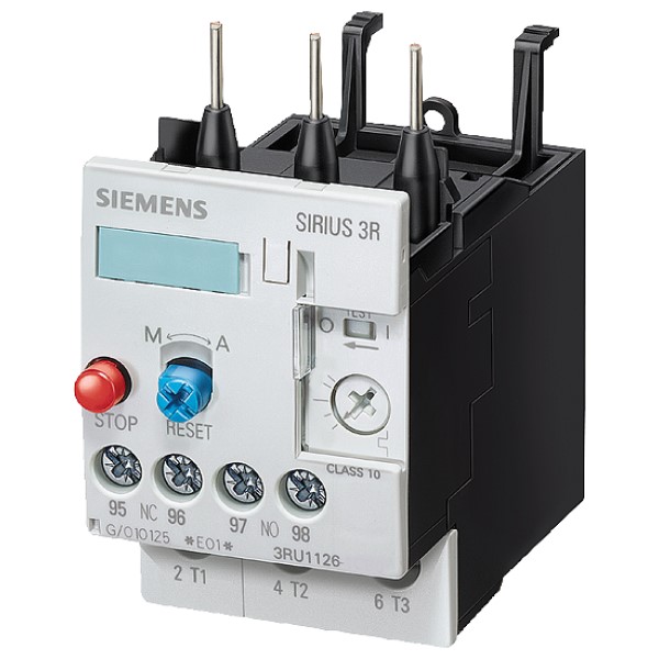 Relé de sobrecarga 20…25 A para protección de motores Tamaño S0, Clase 10 para montar en contactor Circuito principal: borne de tornillo Circuito auxiliar: borne de tornillo REARME manual/automático