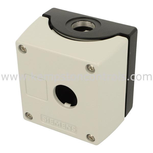 CAJA PARA APARATOS DE MANDO, 22MM, REDONDA, MATERIAL DE LA CAJA: METAL, PARTE SUPERIOR DE LA CAJA: COLOR GRIS, 1 PUNTO DE MANDO, SIN EQUIPAMIENTO, FIJACIÓN EN BASE, ARRIBA Y ABAJO, 1 X M20