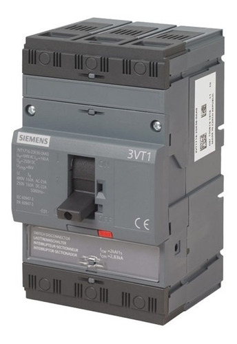 Breaker Siemens 3VT1708 3P 80A 415Vac IR=63…80A