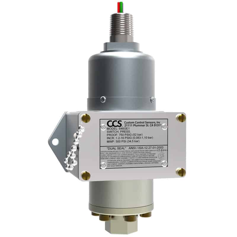 Pressure switch hazardous area 1/4 NPT aluminum brand CCS custom control sensor