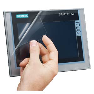 Láminas protectoras de pantalla 9 Widescreen Tipo 1 Siemens para TP900 Comfort. Antirreflectantes, protección contra arañazos, aceite y suciedad. Pack de 10 unidades. Ref: 6AV2124-6JJ00-0AX0.