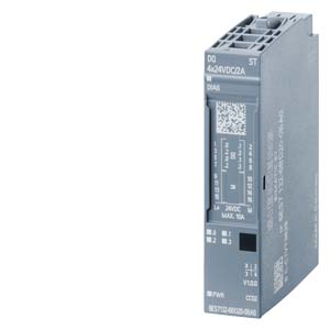 SIMATIC ET 200SP, módulo de salida digital DQ 4x 24VDC/2 A estándar, adecuado para tipo de BU A0, código de color CC02, diagnóstico de módulo