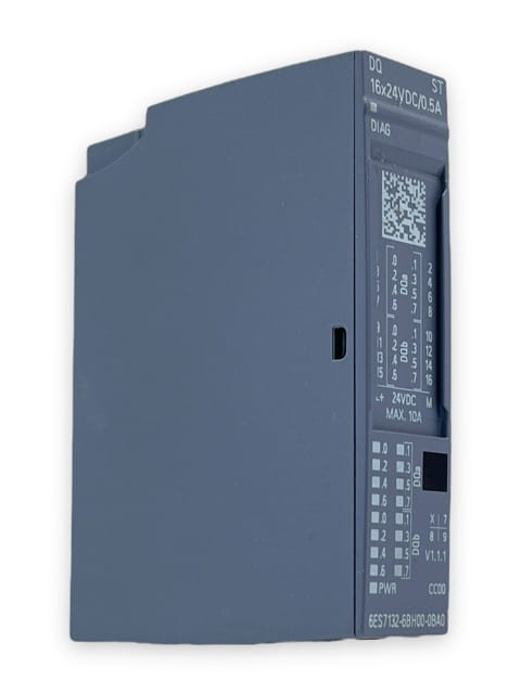 SIMATIC ET 200SP, módulo de salidas digitales, DQ 16x 24V DC/0,5A Standard, Source Output (PNP,maniobra p) embalaje 1 pieza, apto para tipo de UB A0, código de color CC00, salida valor sustitutivo, diagnóstico de módulo para: cortocircuito a L+ y M, rotur