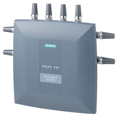 Punto de acceso IWLAN, SCALANCE W1788-2 M12, 2 radios, 8 puertos de antena N-CON, compatibilidad con iFeatures mediante CLP, IEEE 802.11