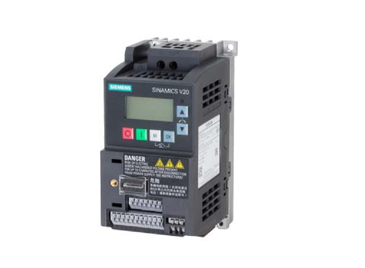 Variador de frecuencia SINAMICS V20, 0.16hp, 0.9A,240Vac,Frame:FSAA