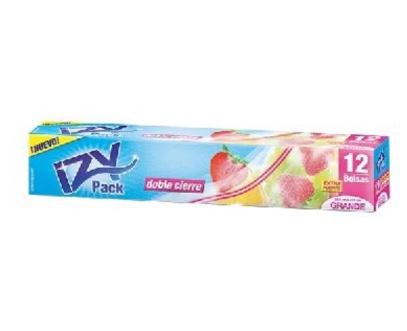 Bolsa hermética doble cierre de 26.6x27.9Cm cantidad 12 unidades